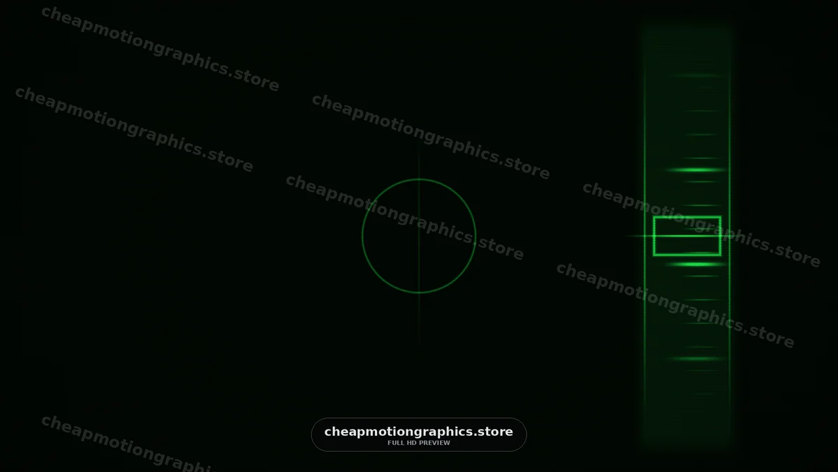 Green Radar Scanner Interface on Dark Background