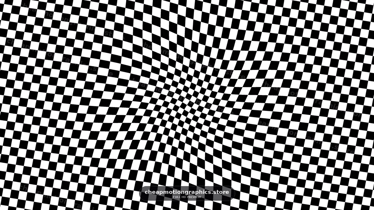 Warped Black and White Checkerboard Pattern