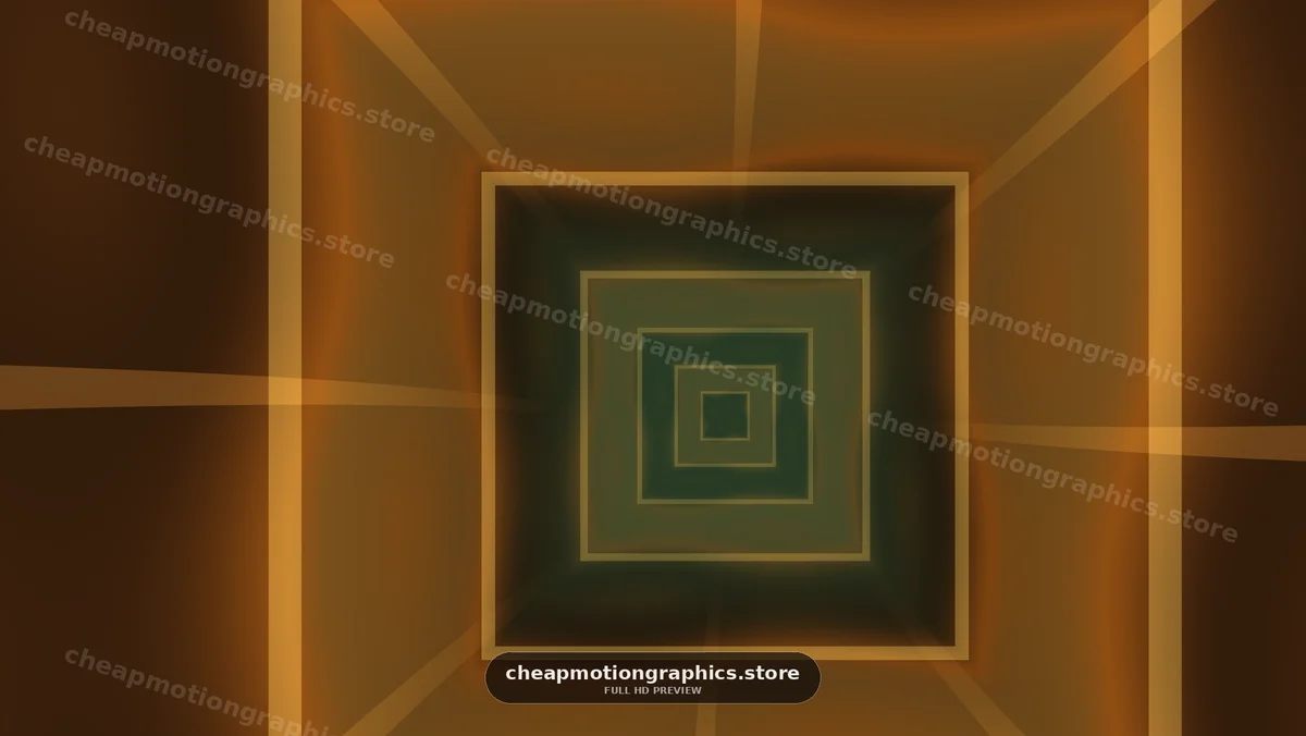 Abstract Glowing Geometric Tunnel