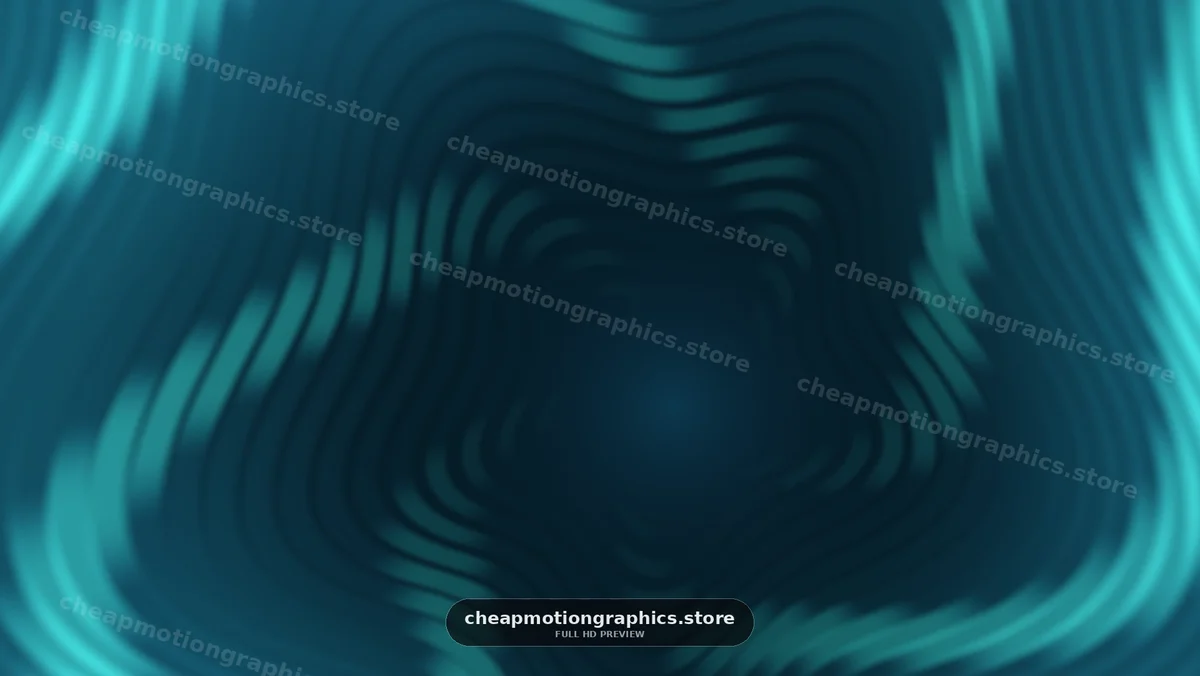 Abstract Teal Fluid Waves