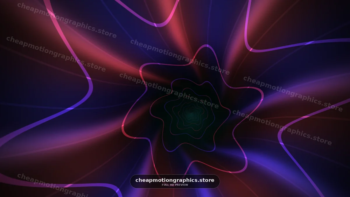 Abstract Neon Waves and Radiating Light
