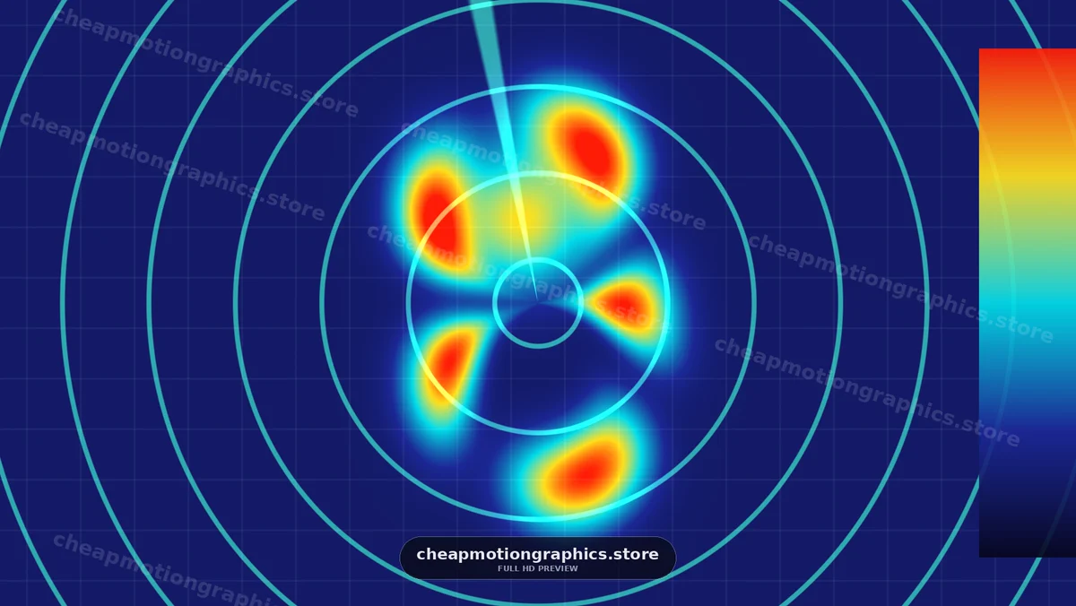 Animated Radar Heat Map with Signal Sweep