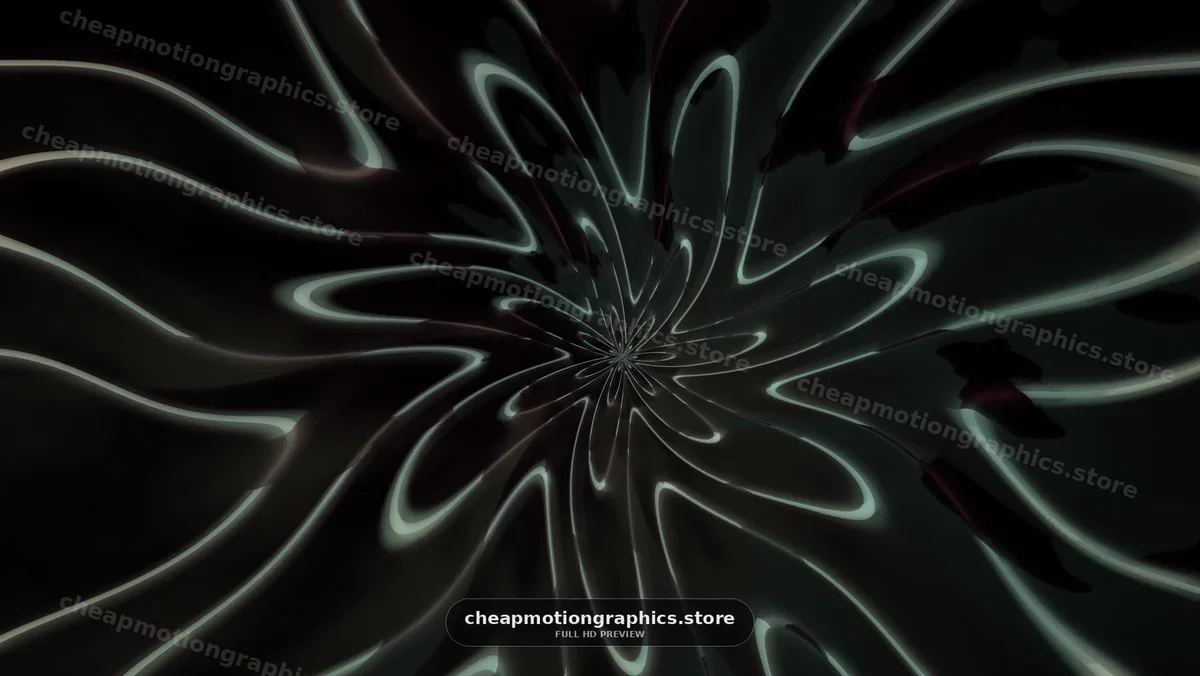 Swirling shapes with light patterns in a dark background