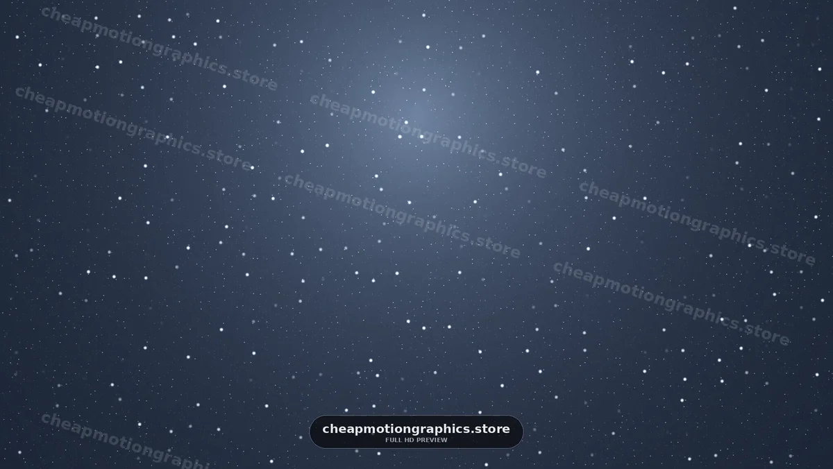 Glowing Particles Drifting Through Dark Blue Space