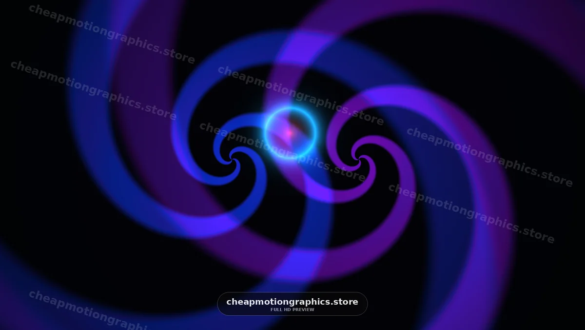 Glowing Blue and Purple Spiral Abstract