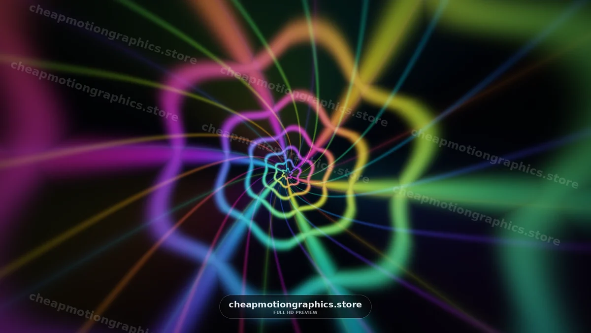 Colorful Abstract Light Trails Spiral