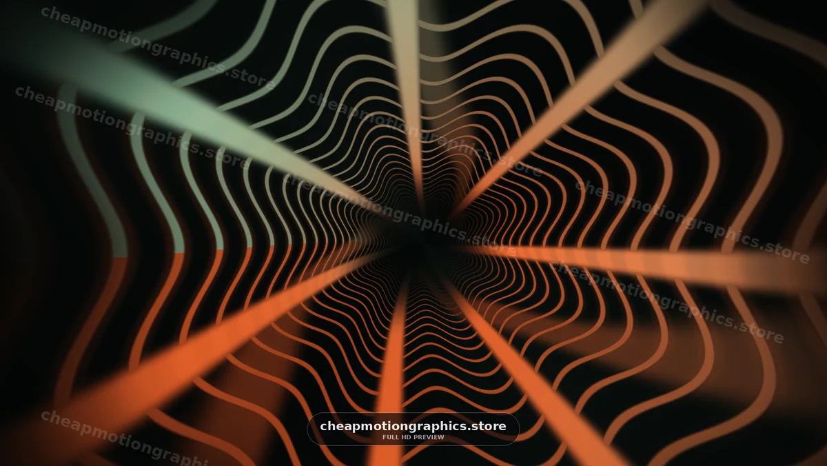 Waves of light create a tunnel effect in dark space