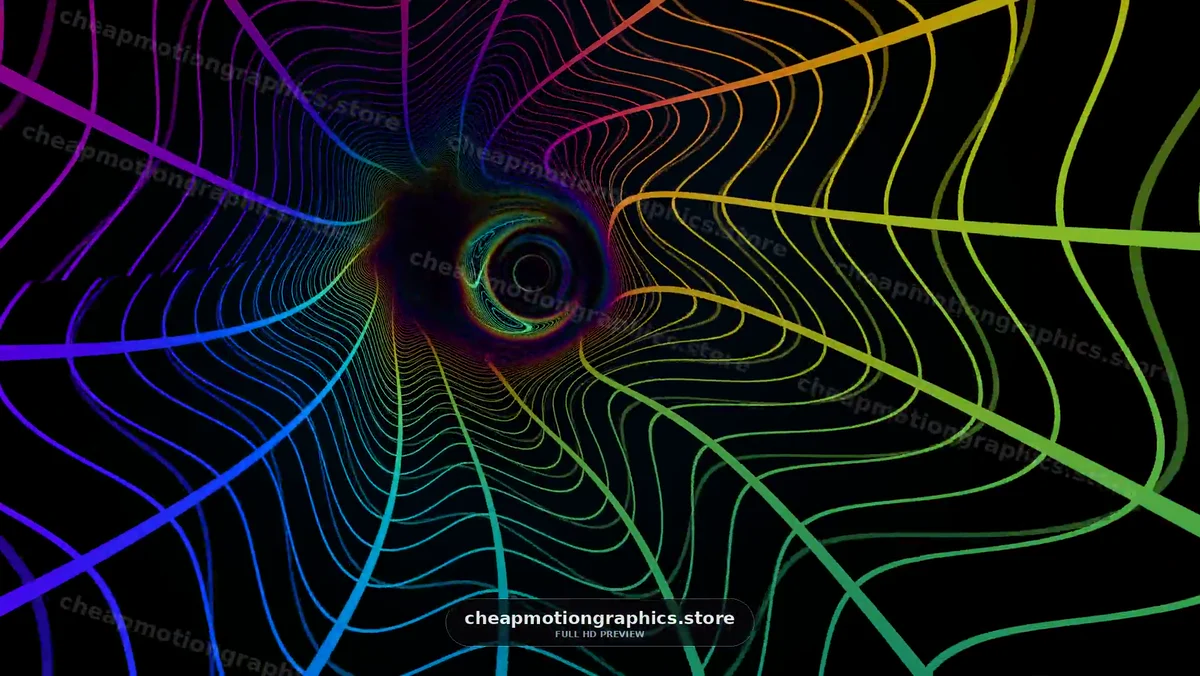 Colorful Abstract Lines Spiraling Into a Vortex