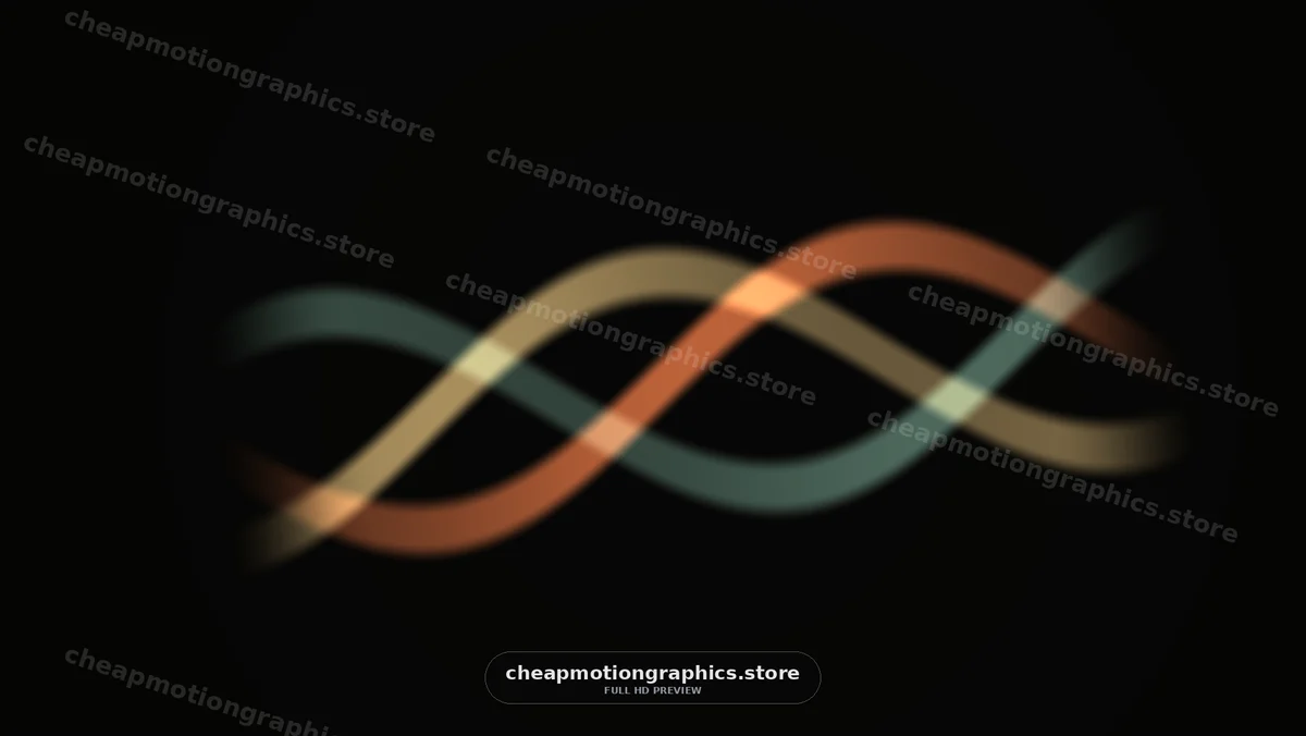 Colorful wave patterns move against a dark background