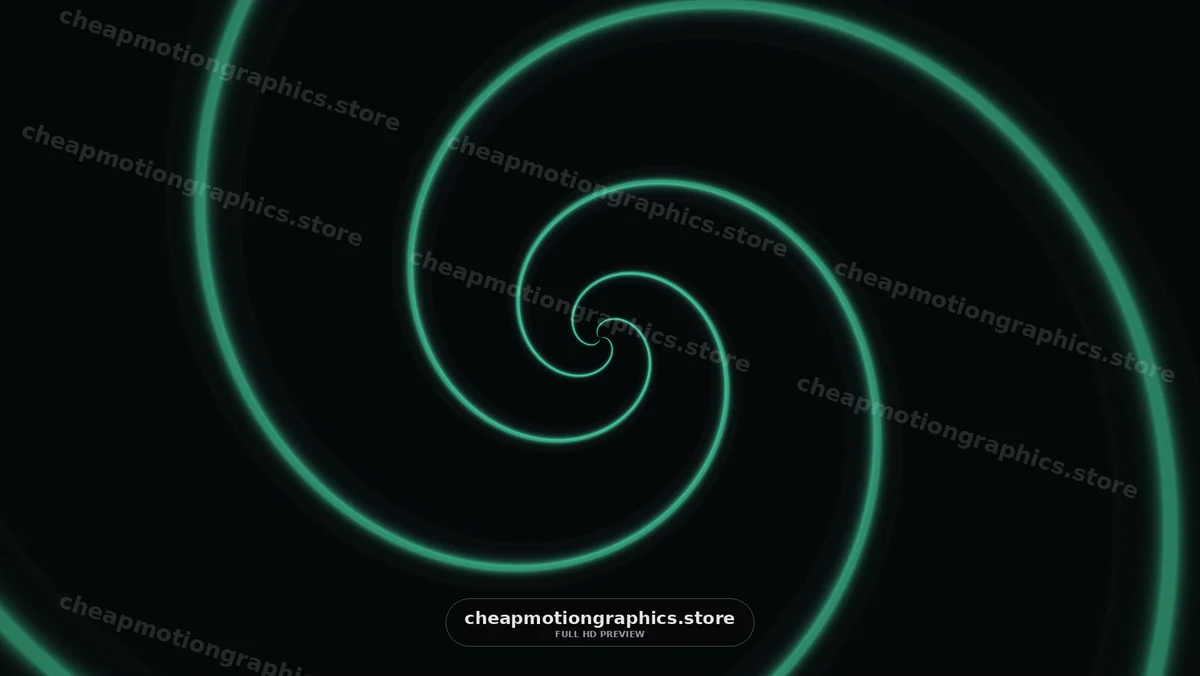 Abstract spiral motion with dark background and glowing lines