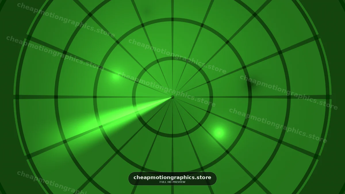 Radar display tracking movement in a circular pattern