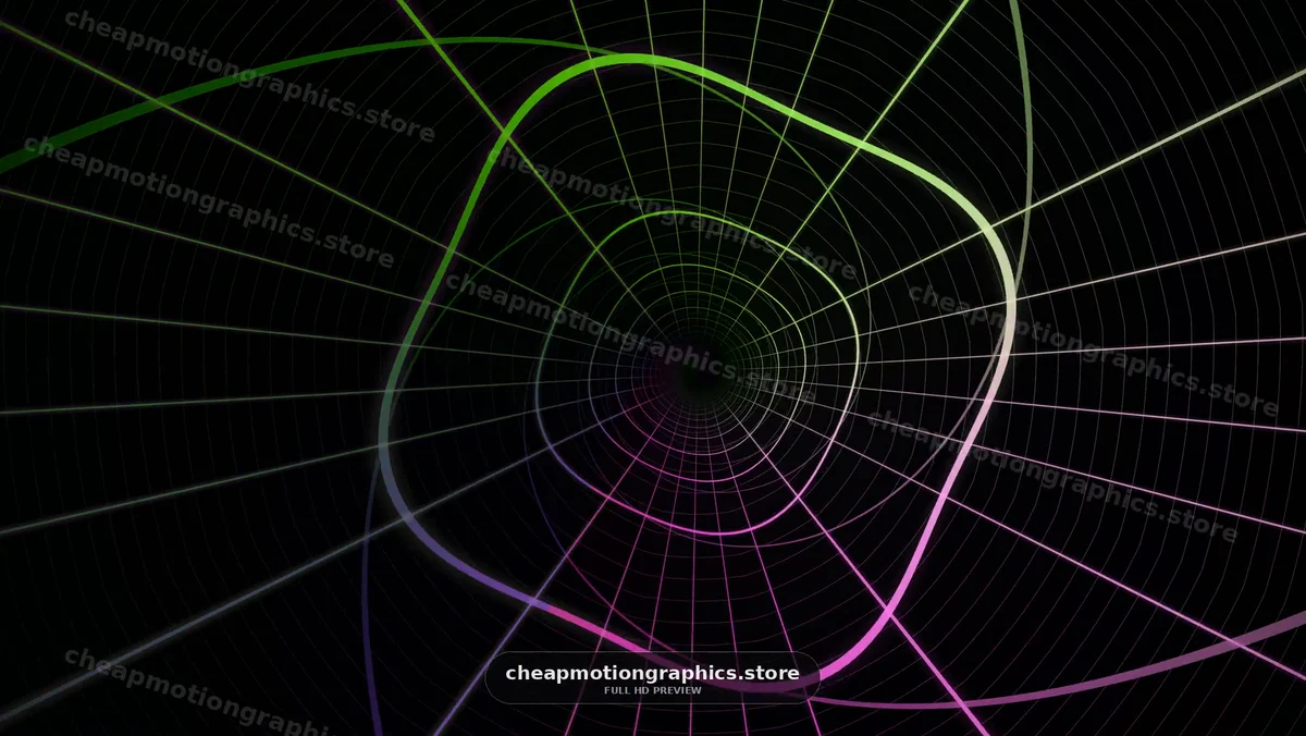 Spiral design with glowing lines forms an abstract pattern
