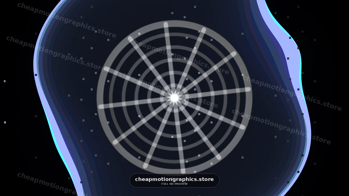 Abstract Radial Target With Glowing Center