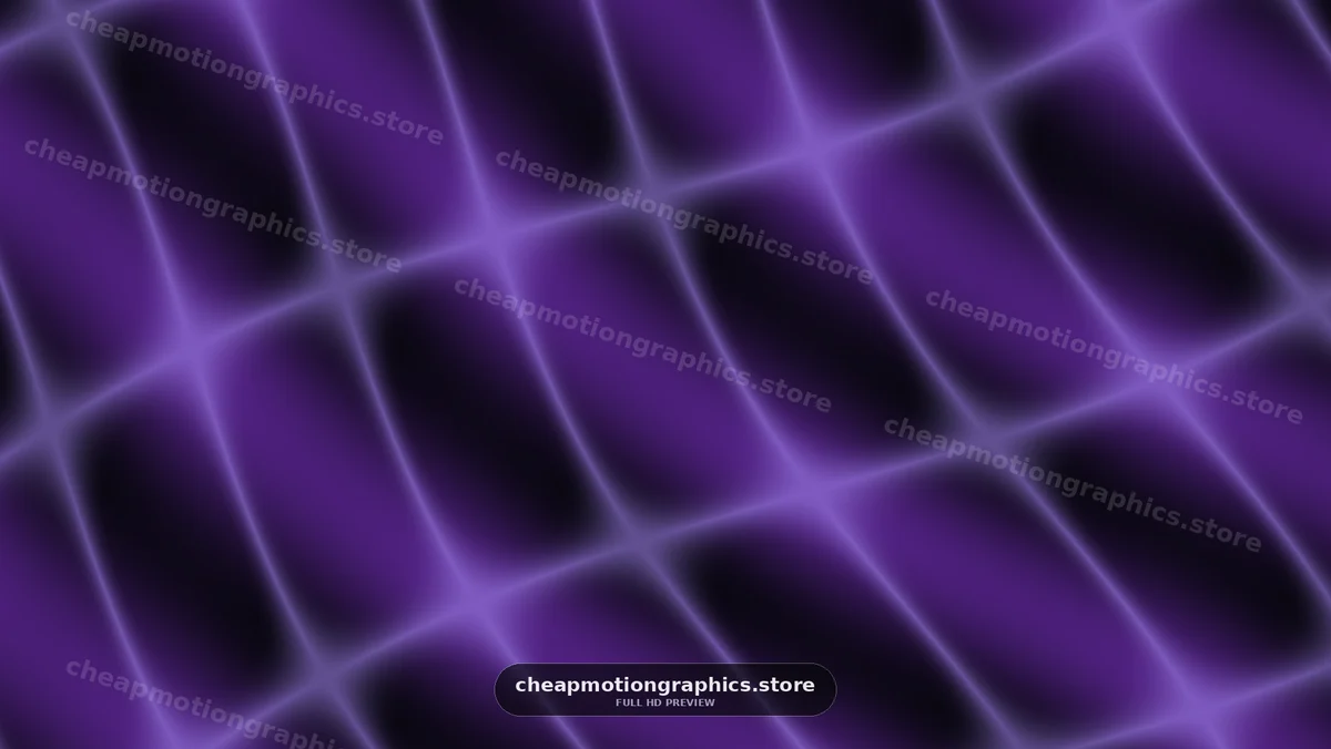Abstract purple background with wavy lines and grid pattern