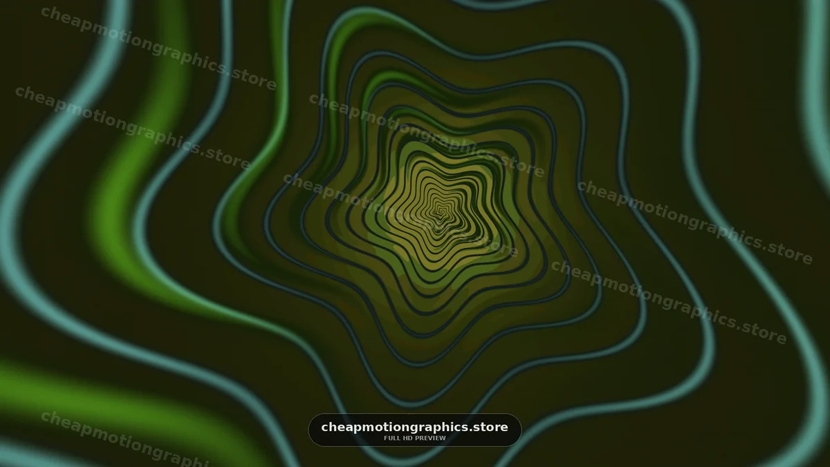 Abstract Green and Teal Contour Lines