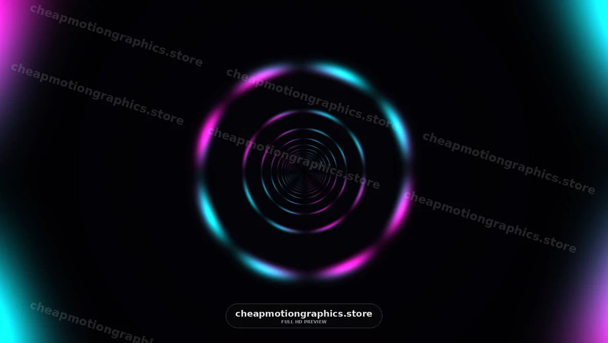 Colorful light tunnel with swirling patterns and motion effect