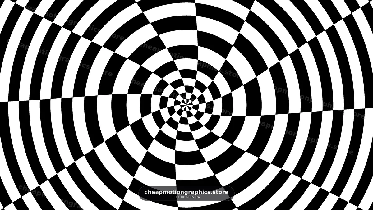 Black and White Concentric Spiral Pattern