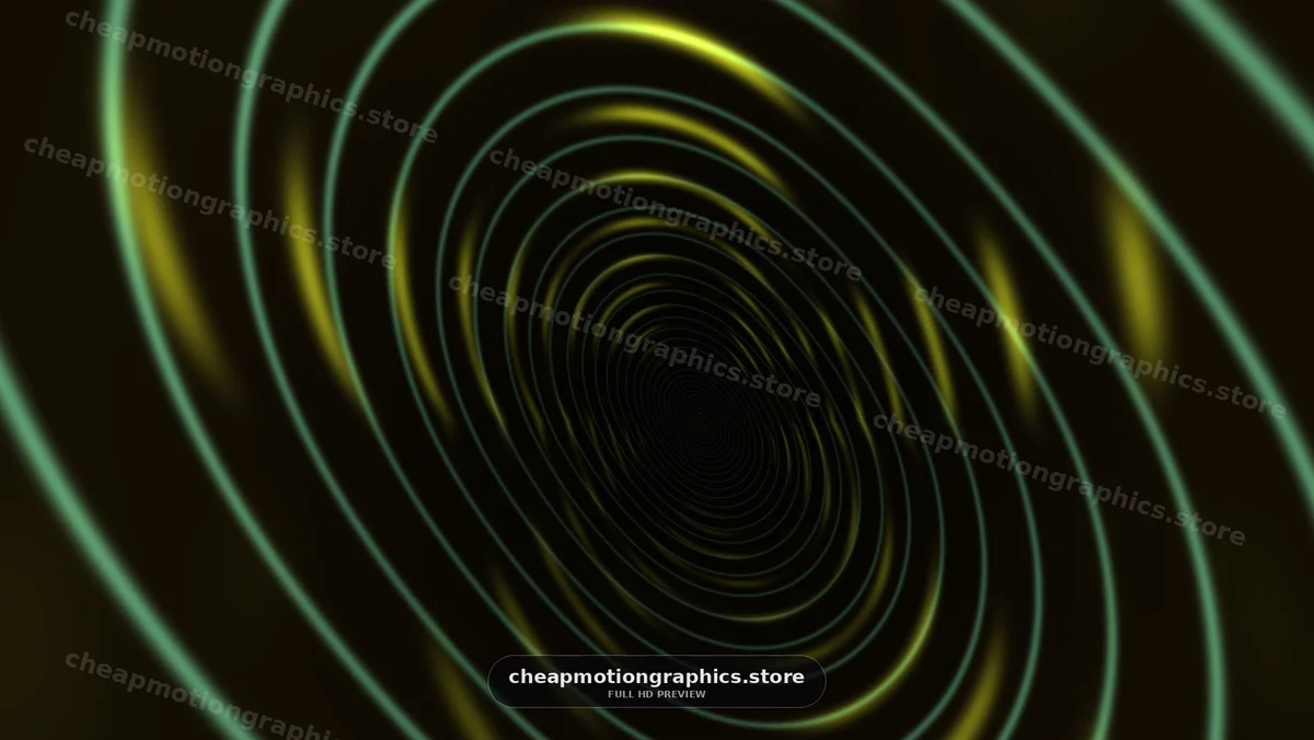 Visual effect of concentric circles in motion in dark space