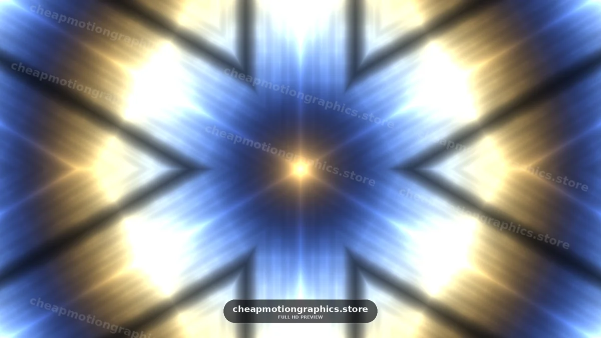 Abstract Blue and Gold Radiant Light