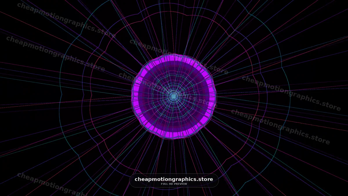 Abstract lines create a circular pattern on a gray background
