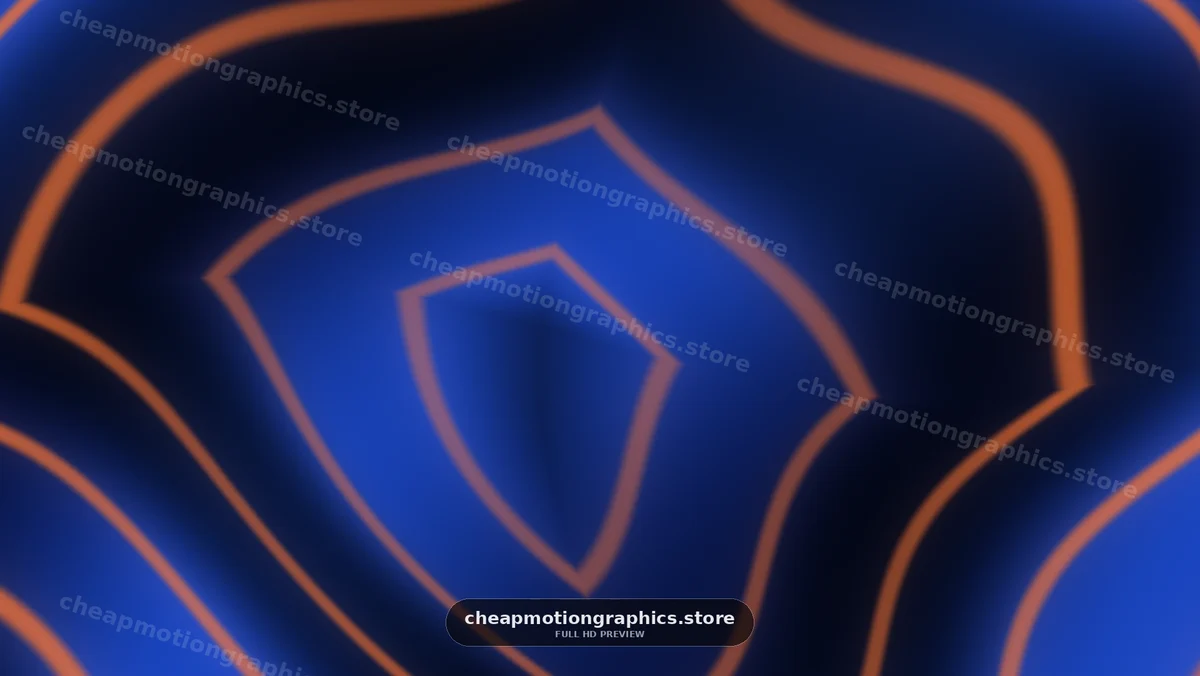 Colorful wave patterns with blue and orange lines in motion