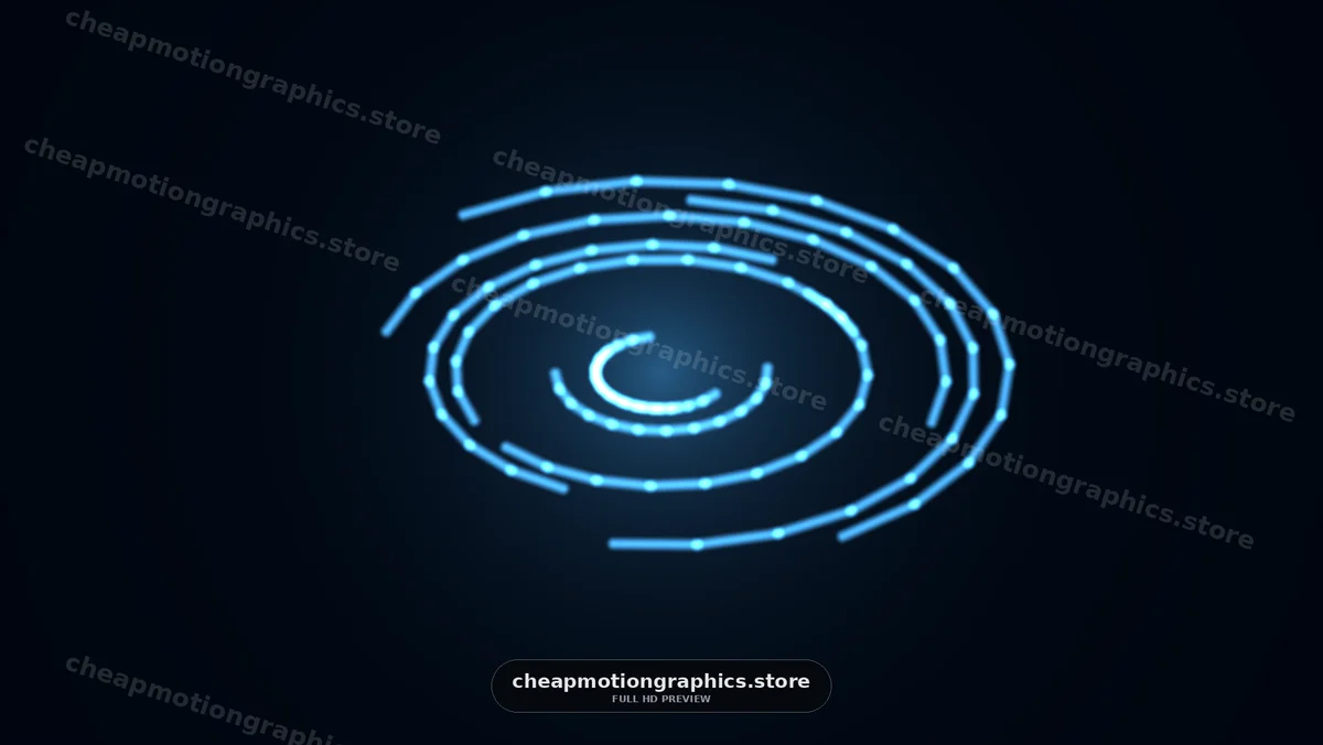 Glowing Blue Spiral Light Pattern