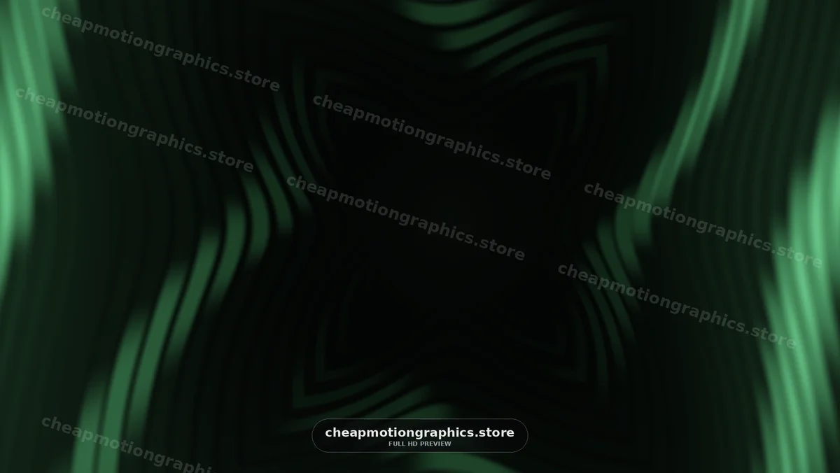 Green abstract wave patterns create a dynamic visual effect