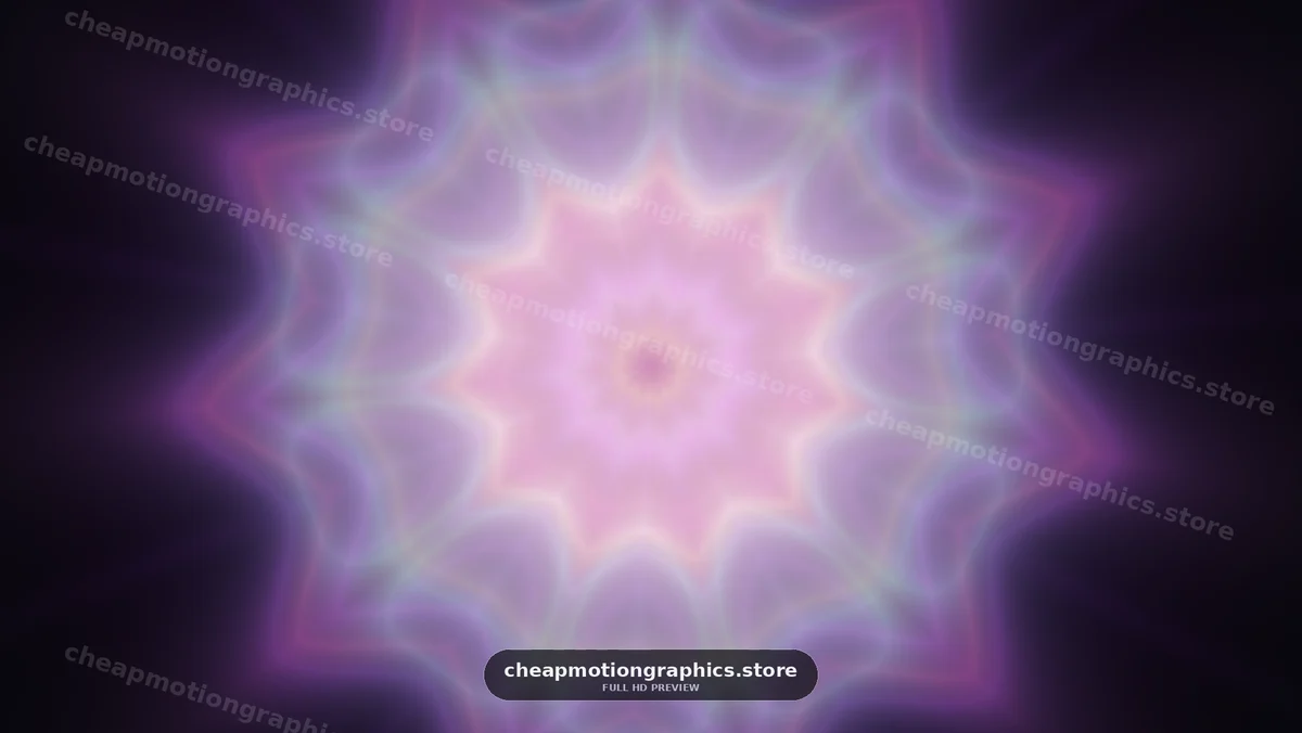 Glowing Pink and Purple Kaleidoscope Star