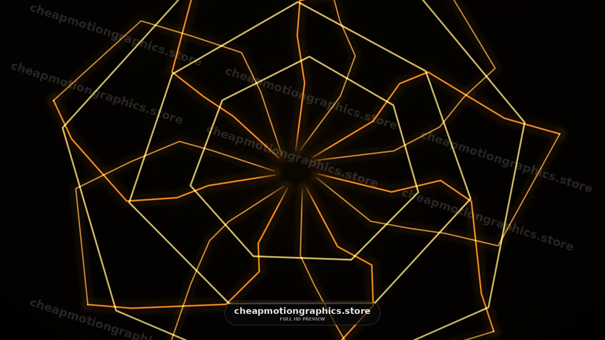 Geometric lines form a spiral pattern with glowing edges