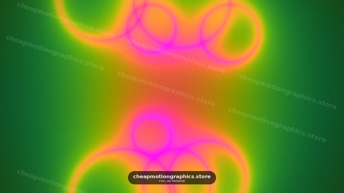 Vibrant Neon Rings on Colorful Abstract Background