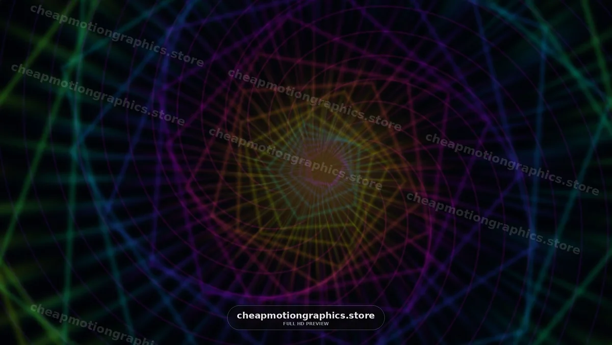 Colorful Abstract Geometric Tunnel