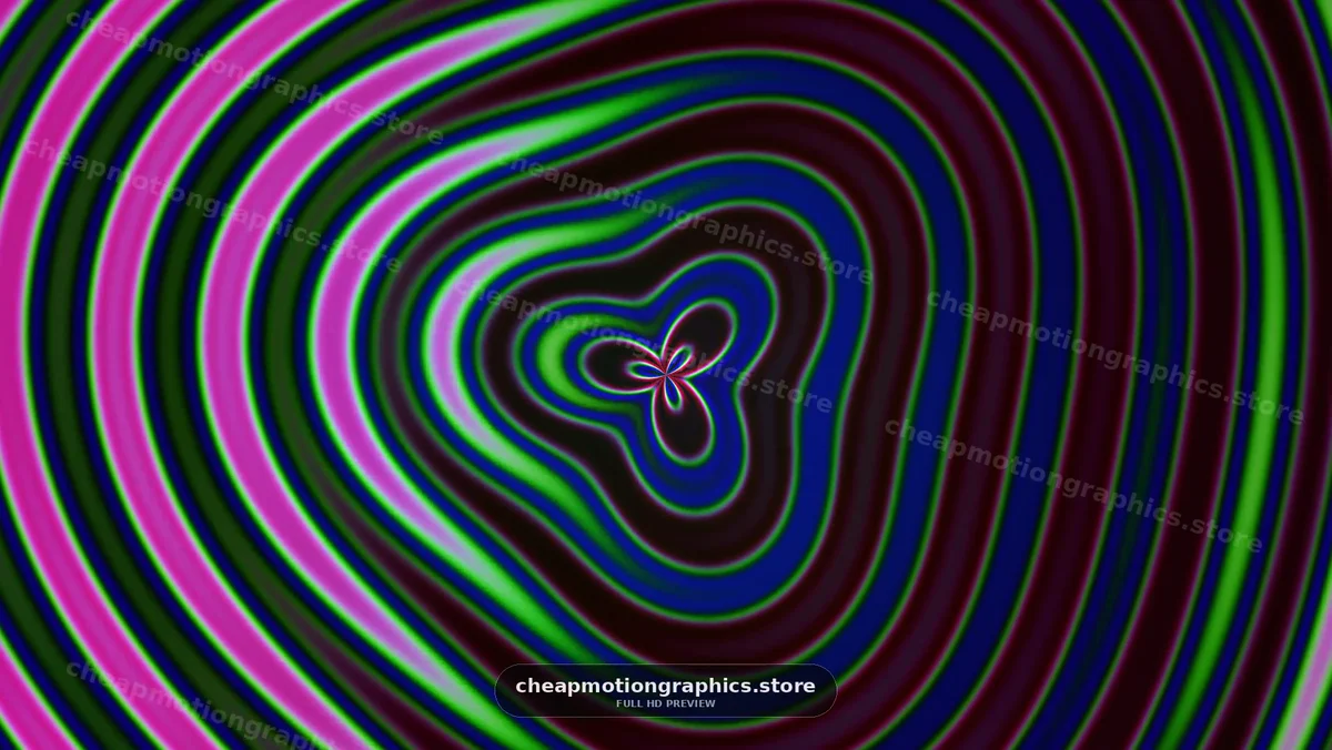 Colorful Abstract Concentric Wave Pattern