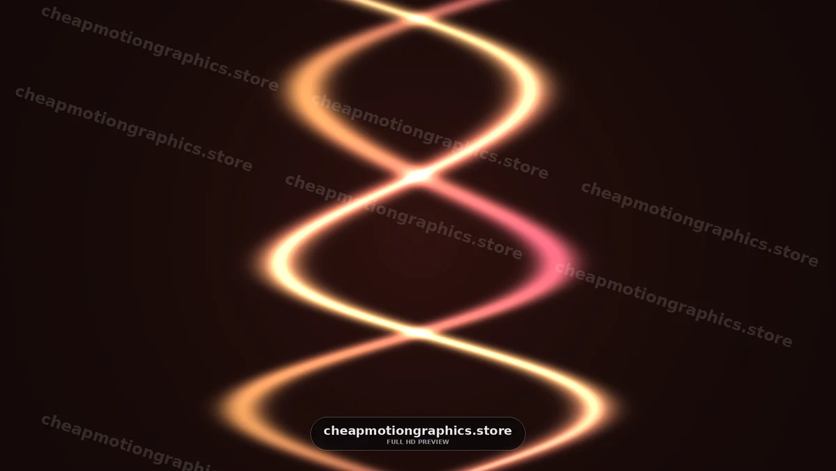 Colorful light trails on dark background in motion