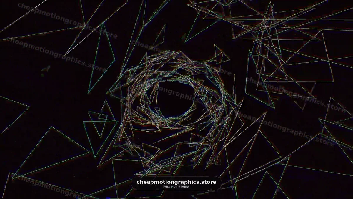 Abstract Neon Geometric Lines on Black