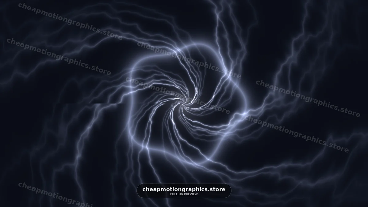 Electric light swirl in dark background with glowing effects