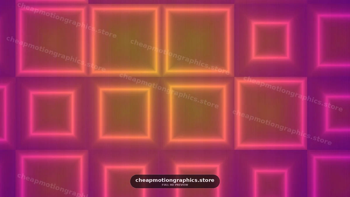 Glowing Pink and Purple Geometric Squares