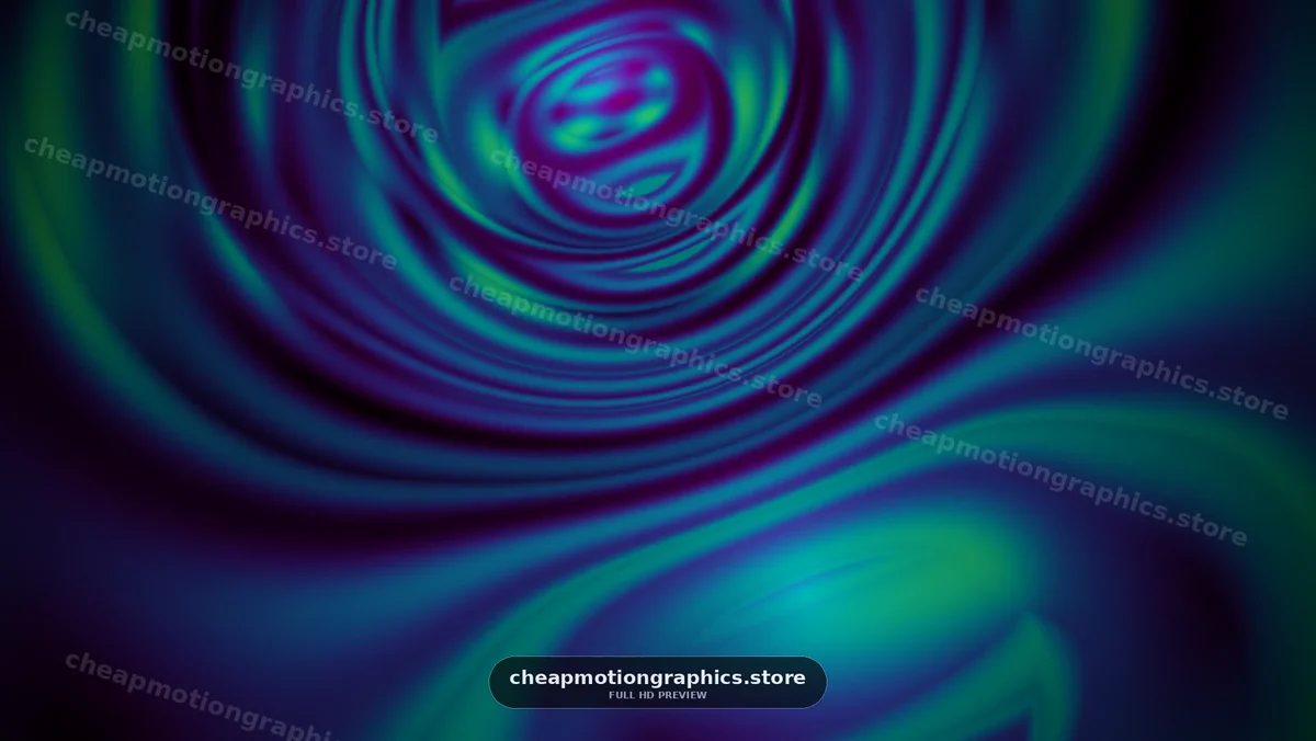 Abstract Green and Blue Fluid Wave Patterns