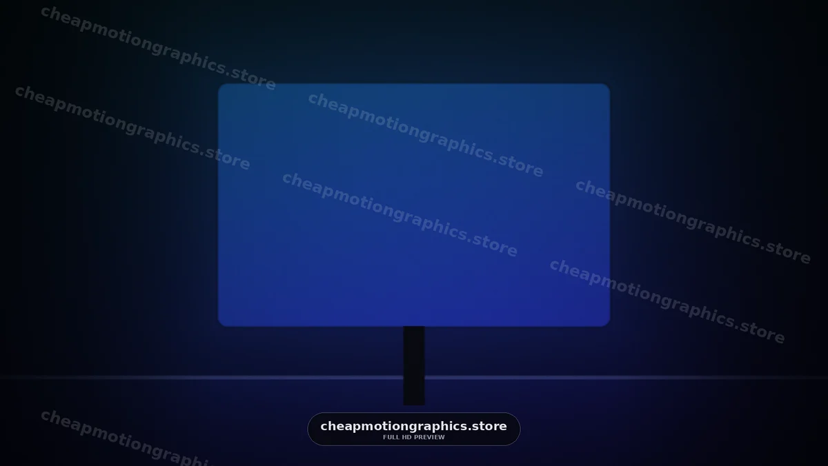 Blank Signboard in Moody Green and Blue Light