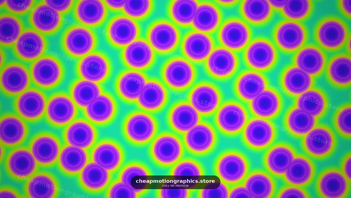 Vibrant Purple Circles on Neon Abstract Background