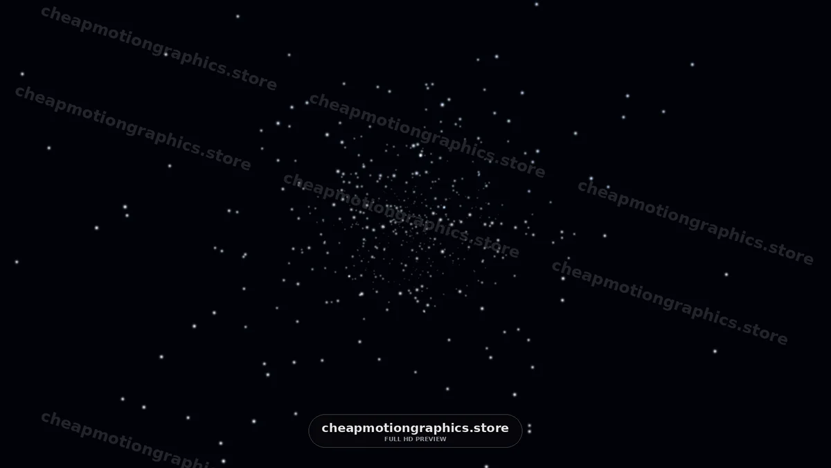 Bright stars moving in dark space with captivating patterns
