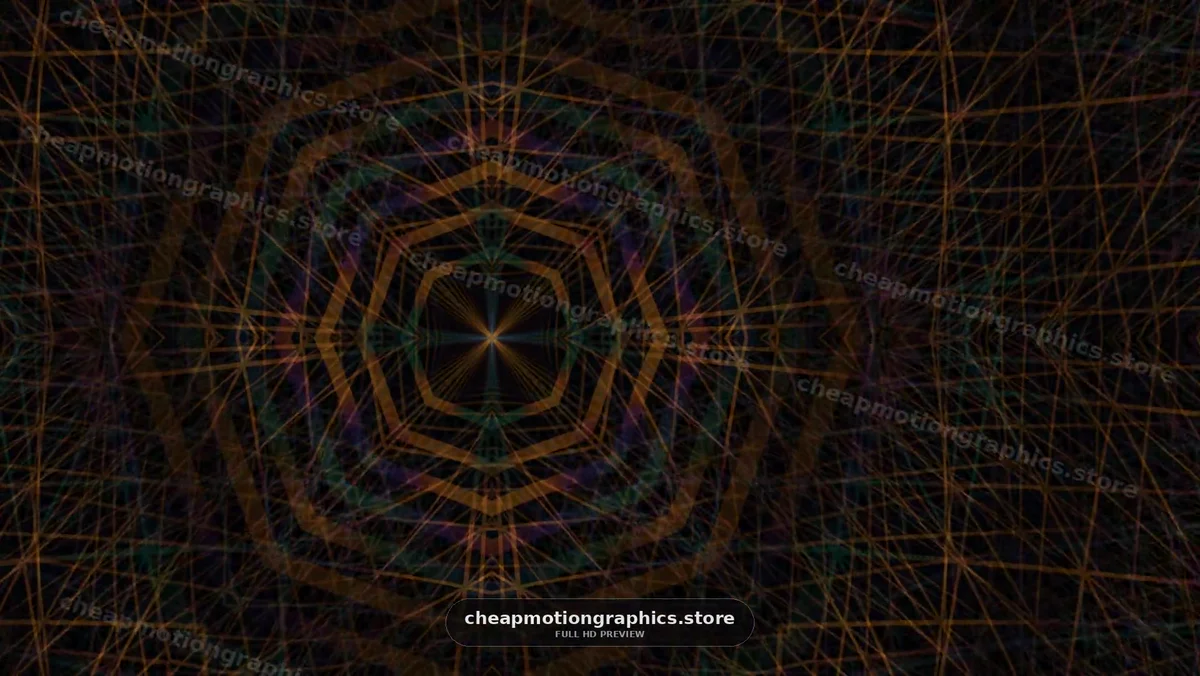 Dark Geometric Kaleidoscope Pattern