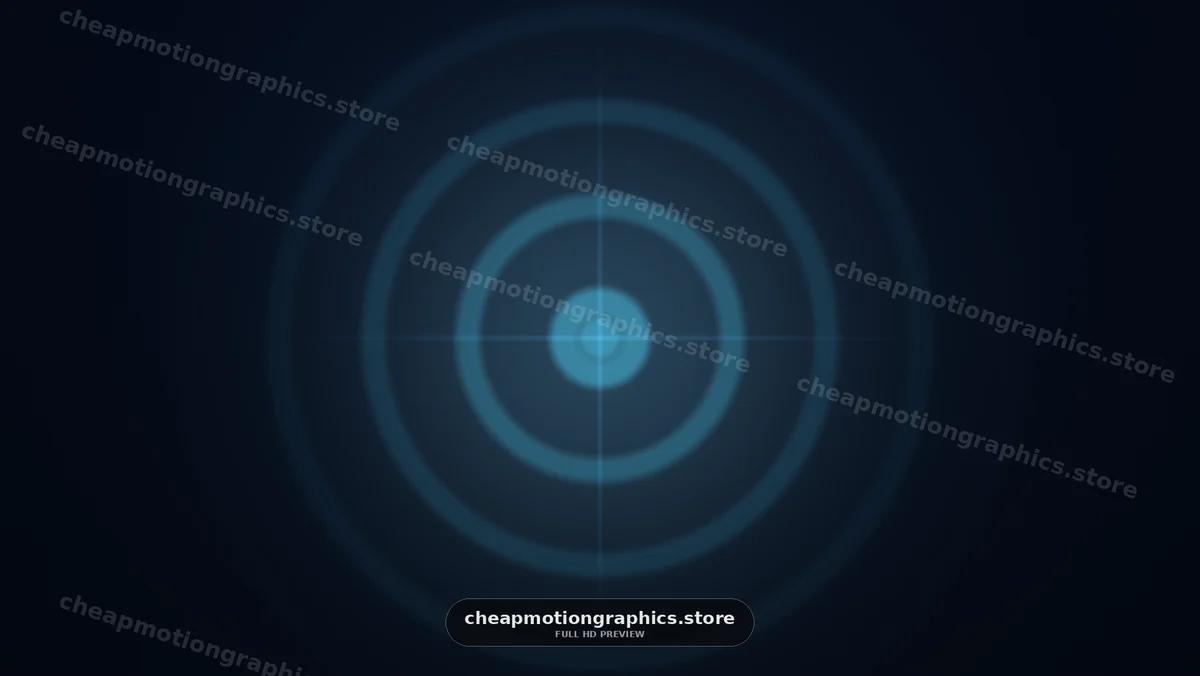 Glowing Blue Target Crosshair Animation