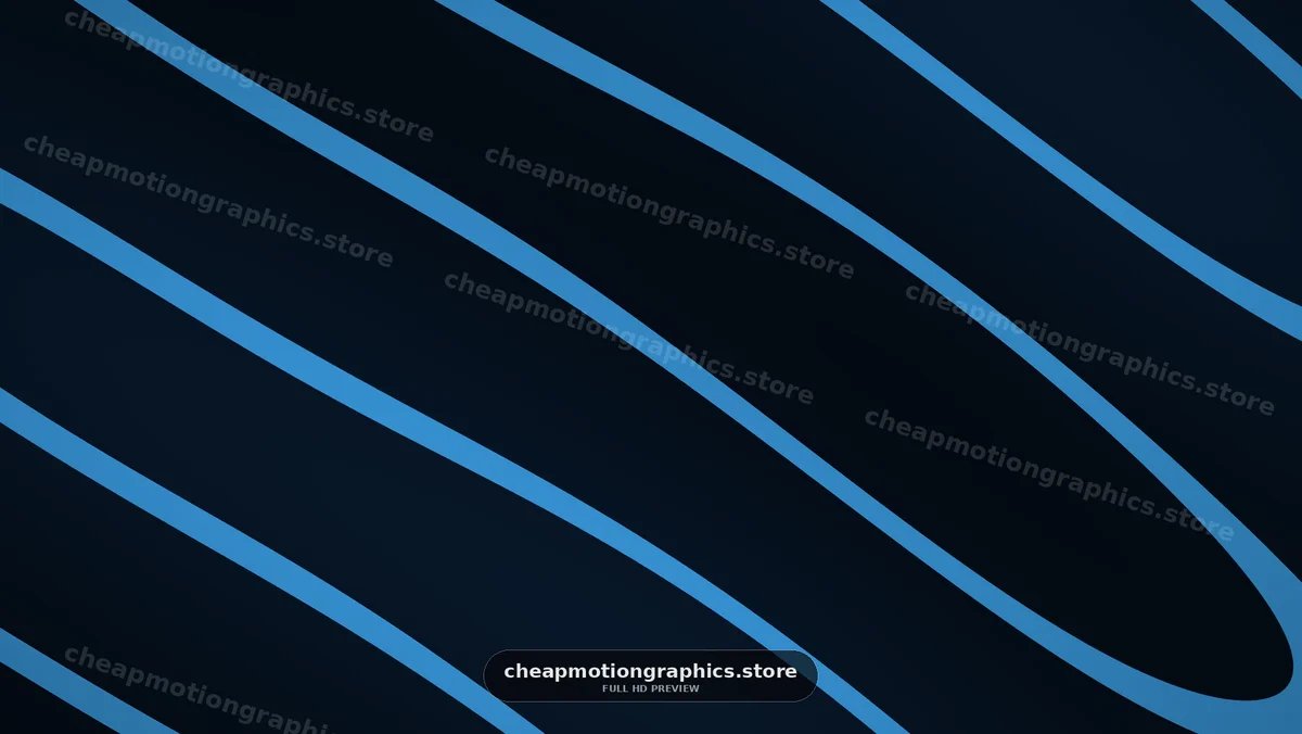 Blue Abstract Curved Lines on Dark Background
