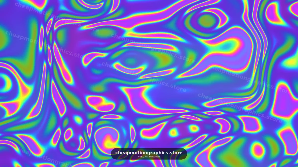 Vibrant Abstract Neon Color Waves