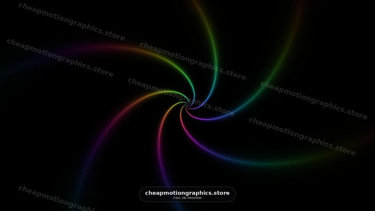 Colorful spiral swirl design on dark background