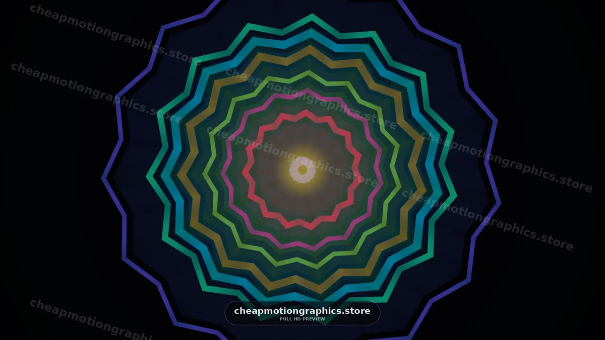 Colorful Concentric Geometric Pattern