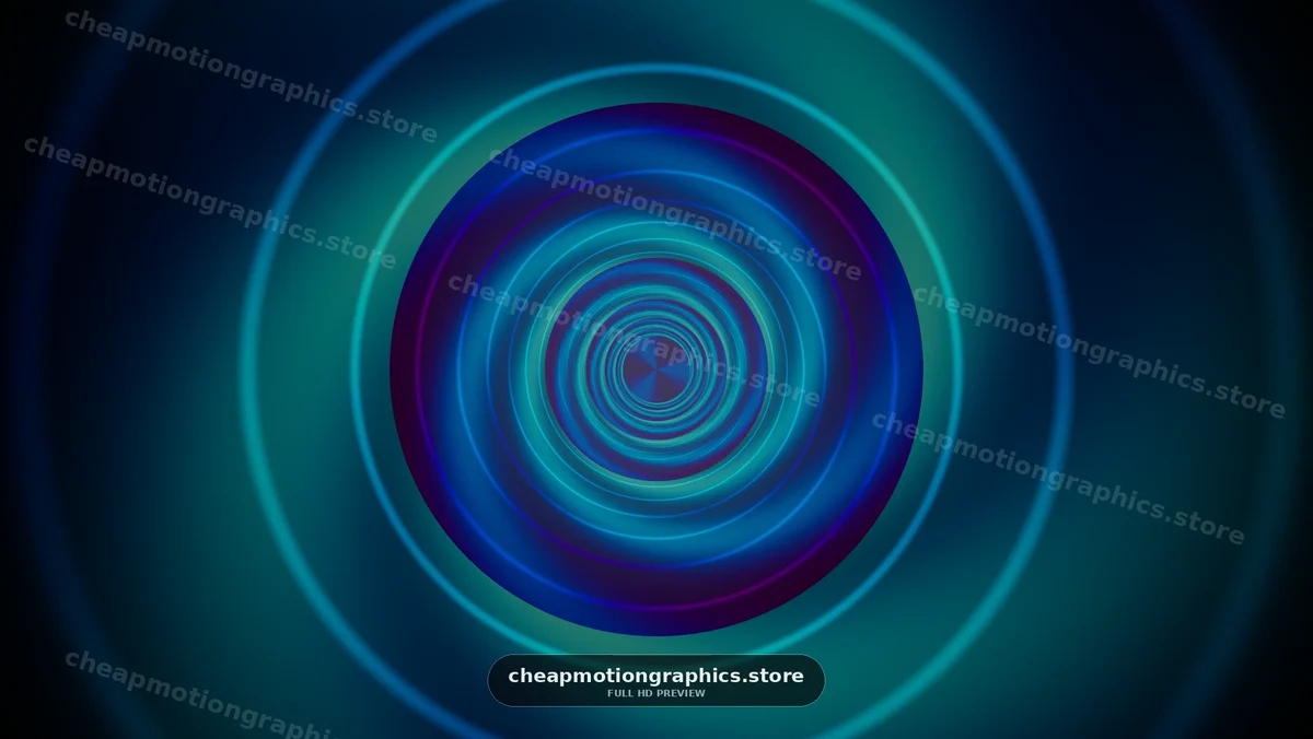 Colorful concentric circles create a visual display in motion