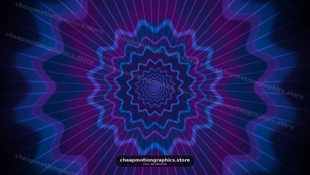 Neon Radial Mandala Pattern