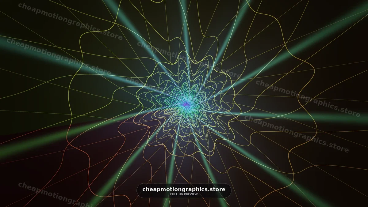 Glowing Abstract Radiating Line Pattern