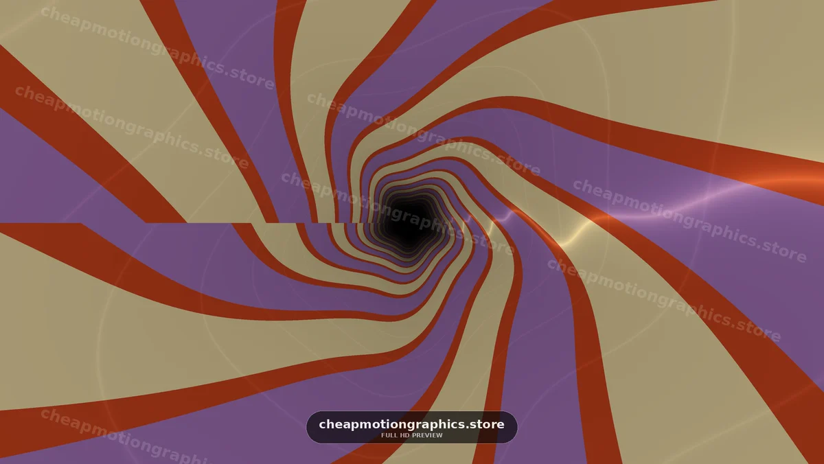 Swirling pattern in a tunnel with vibrant colors and motion